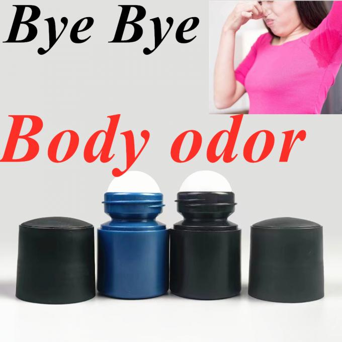 Hot Sale 50ml 60ml Child Lip Lick Food Use HDPE Black Plastic Roll on Bottle Sweat Stink Deodorant Bottle