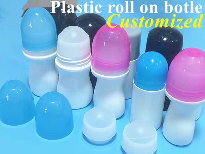 Wholesale Cheap 30ml 50ml 60ml Screw Lid PE Plastic Deodorant Bottle with Roller Ball for Body Odor
