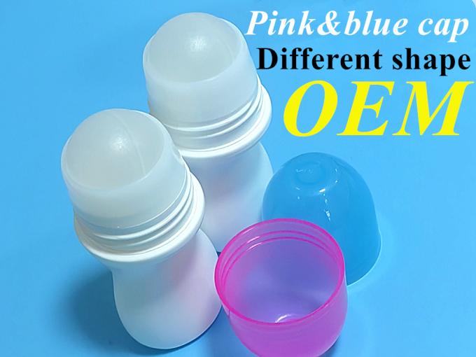 Wholesale Cheap 30ml 50ml 60ml Screw Lid PE Plastic Deodorant Bottle with Roller Ball for Body Odor