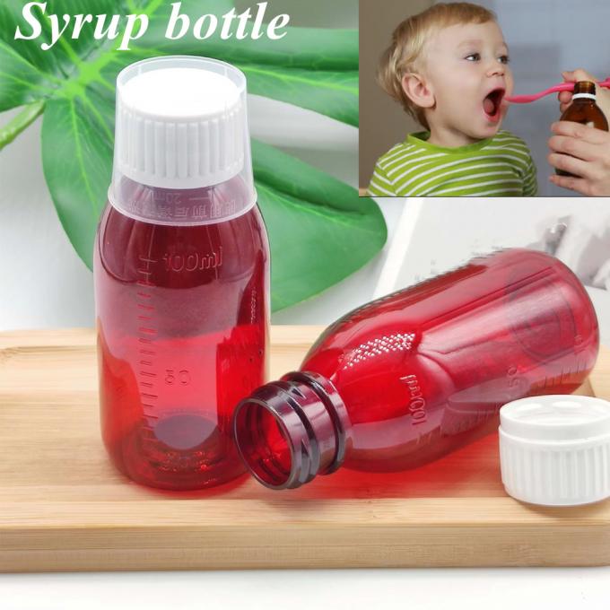 High Quality 50ml 100ml 120ml 200ml Amber Cough Pet Oral Liquid Syrup Plastic Bottle