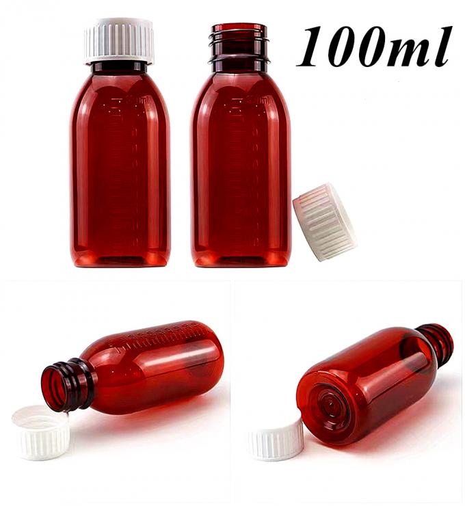3oz 4oz 5oz 120ml 150ml Pet Syrup Container Cough Syrup Amber Oral Liquid Medicine Plastic Botttle with Screw Cap