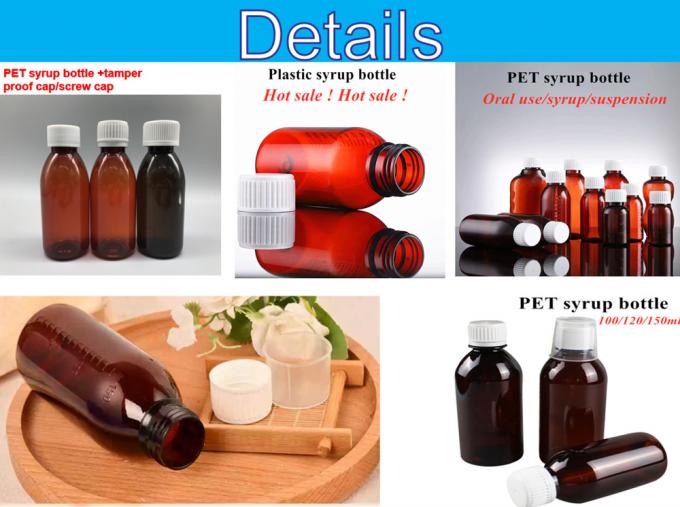 3oz 4oz 4oz 100ml 120ml 150ml Pet Container Round Cough Syrup Bottle Medicine Liquid Oral Bottle