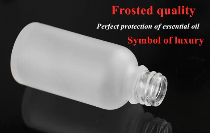 Wholesale Cheap 20ml 30ml 50ml Cosmetic Package Face Serum Essential Oil White Frosted Glass Dropper Bottle