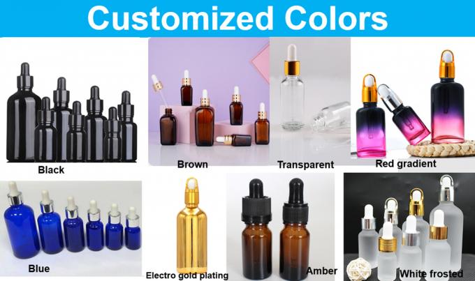 1oz 2oz 5ml 10ml 15ml 20ml 30ml 50ml Glass Cosmetic Serum Bottle White Frosted Round Shoulder Dropper Bottle for Essential Oil