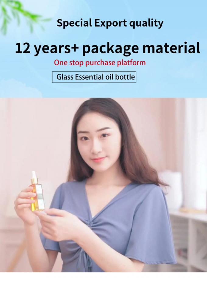Hot Sale Essential Oil Packaging 10ml 20ml 30ml 50ml Amber Glass Dropper Bottle with Childproof Cap