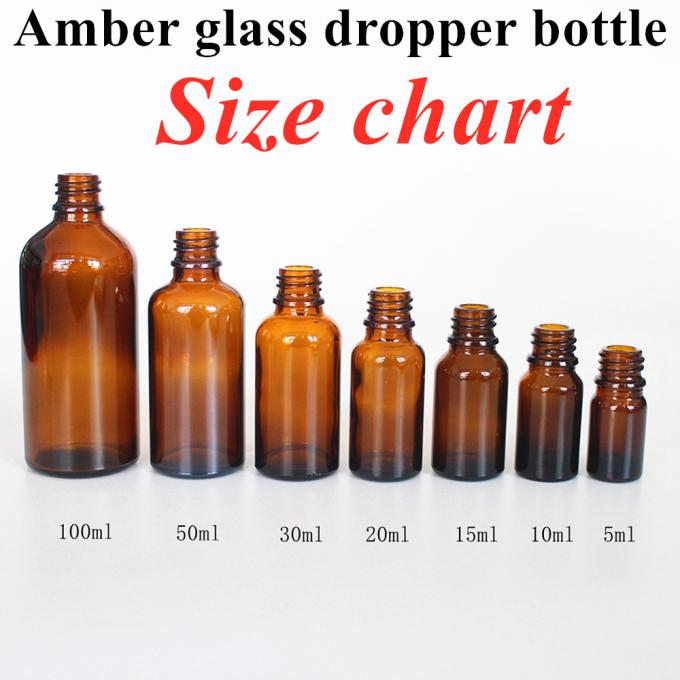 5ml 15ml 20ml 30ml 50ml Cosmetic Packaging Round Plasitc Collar Facial Essential Oil Amber Essential Oil Bottle with Child Resistant Dropper Cap