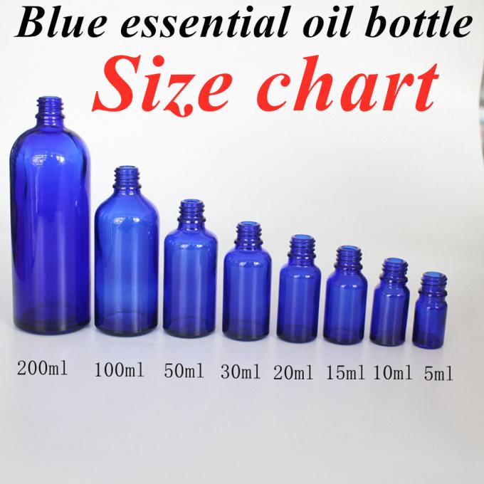 Wholesale Cheap 10ml 20ml 30ml 50ml Blue Glass Dropper Bottles for Serum Essential Oil Cosmetic Package