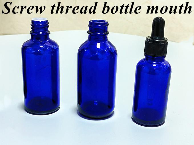 20ml 30ml 50ml 60ml Empty Round Small Cosmetic Bottle Blue Essential Oil Glass Dropper Bottle