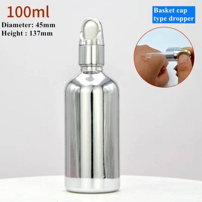 10ml 20ml 30ml 50ml Empty UV Gold Coating Empty Serum Essential Oil Glass Dropper Bottle