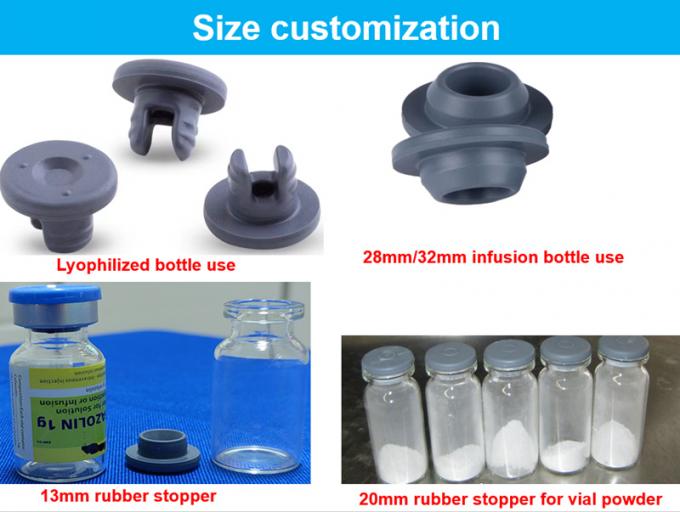 13mm 20mm 28mm 32mm Lyophilization Vial Bottle for Injection Vials Butyl Rubber Stoppers