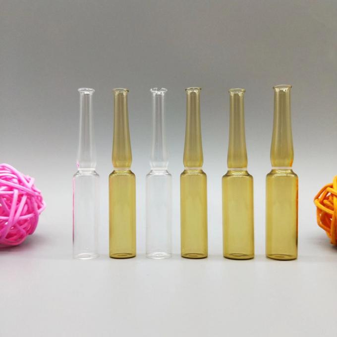 1ml 2ml 5ml ISO Standard Chinese Standard Glass Ampoule for Pharma Injection Amber Transparent Type I Borosilicate Glass Ampoule