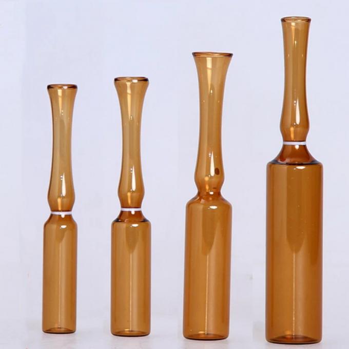 1ml Breaking Ring Transparent Amber Glass Ampoule USP I Pharmaceutical Packaging Medicine Container ISO Standard Glass Ampoule