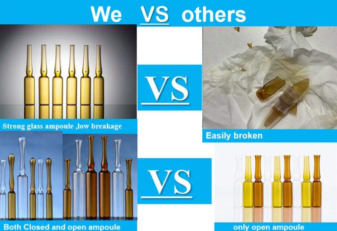 Empty Glass Ampoules 1ml 5ml 10ml Capacity for Liquid Pharmaceutical Glass Injection Ampoule Vials Glass Ampoule Package