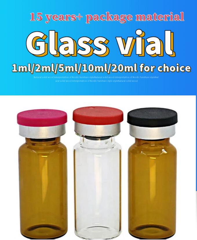 5ml 7ml 10ml 20ml Pharmaceutical Small Amber Clear Injection Tubular Glass Vial with Flip off Cap