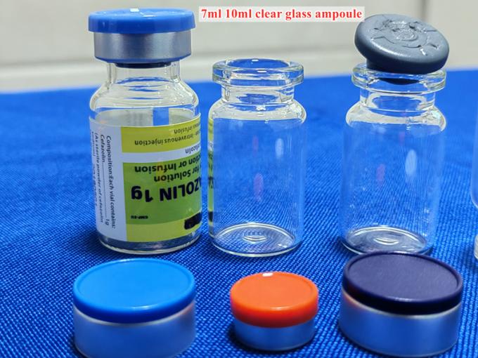 Empty 5ml 7ml 10ml Clear Small Sterilie Glass Bottle Pharmaceutical Tubular Glass Vial for Injection with Rubber Stoppers