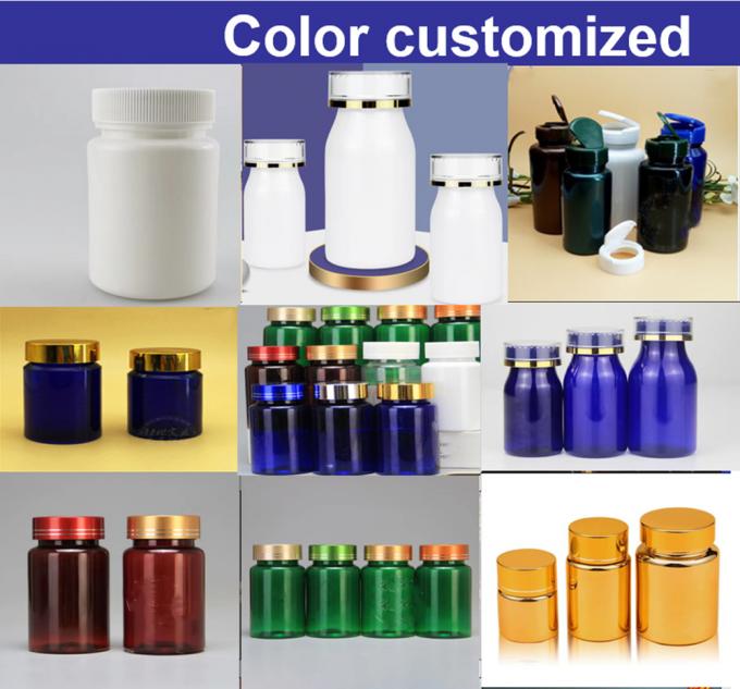 Empty Round 50ml 100ml 150ml White HDPE Capsule Tablets Bottles Plastic Supplements Medicine Plastic PE Calcium Capsule Pharmaceutical Bottles