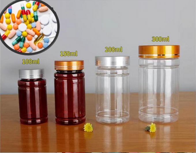 Pet Wide Mouth Empty 100cc 150cc 200cc Vitamin Capsule Supplements Pill Bottles Plastic Medicine Bottle
