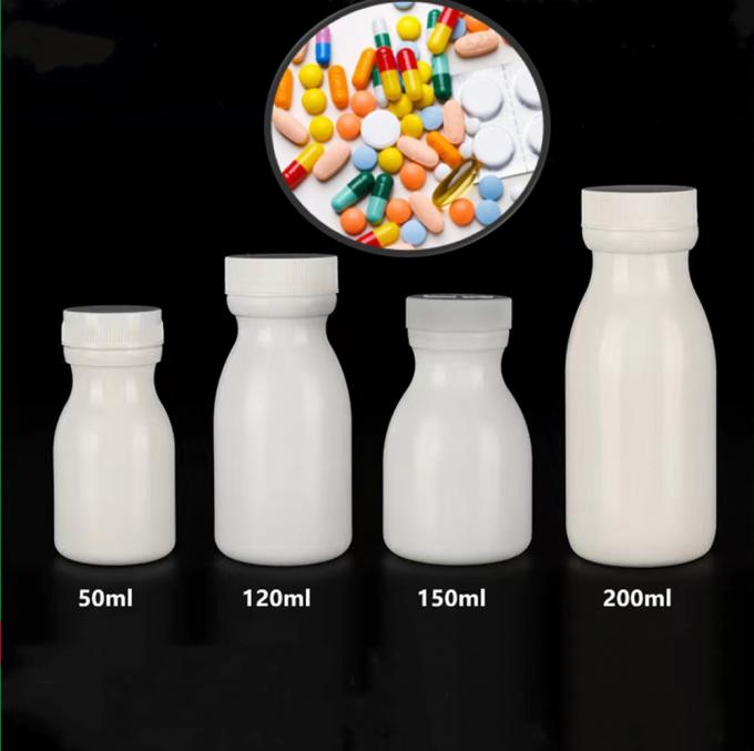 100ml 150ml 200ml White HDPE Plastic Bottle Capsule Bottle Packaging Capsule Medicine Bottle
