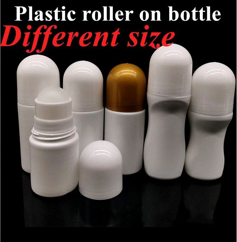 Summer Custom Latest Design 30 Ml 50 Ml 60 ml Nhập lại chất khử mùi HDPE màu trắng Nhựa cuộn trên chai