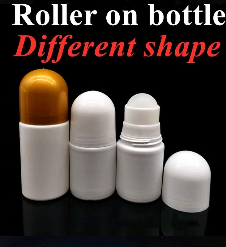 HDPE 30ml 50ml 60ml Nhựa cuộn trên chuối cuộn hình trụ vòng chai khử mùi bình chứa với quả bóng cuộn nhựa