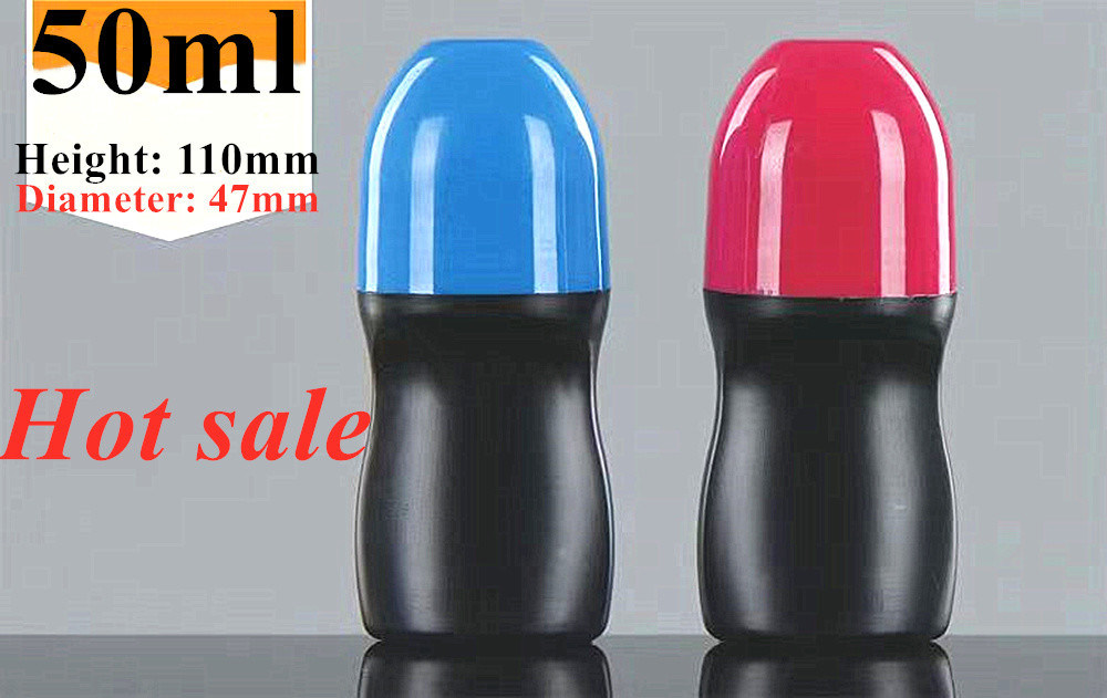 HDPE 30ml 50ml 60ml Nhựa cuộn trên chuối cuộn hình trụ vòng chai khử mùi bình chứa với quả bóng cuộn nhựa