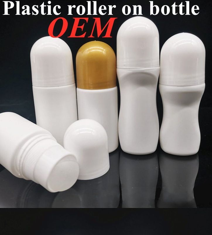 30ml 50ml 60ml White Plastic Roller Bottle HDPE Roll-on Deodorant Bottle Empty Refillable Portable Travel roll on bottle 30ml 50ml 60ml Biếng nhựa màu trắng cuộn trên chai