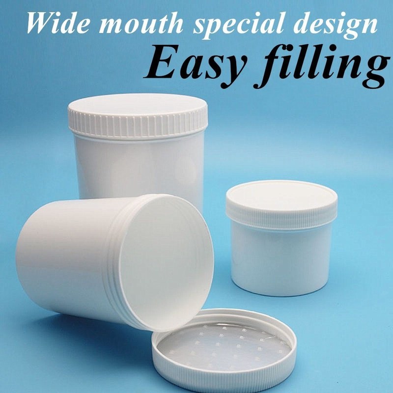 Hình mẫu miễn phí MOQ thấp 150g 250g 500g 1000g Eco Friendly Face Cream Bao bì trắng đen xanh nhựa PP lọ mỹ phẩm