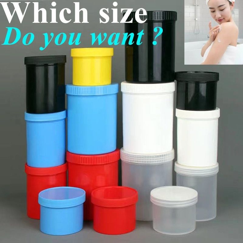 Bao bì thực phẩm mỹ phẩm 250ml 500ml Trắng Đen Xanh PP Nhựa kem mỹ phẩm lọ kem mỹ phẩm thùng nhựa