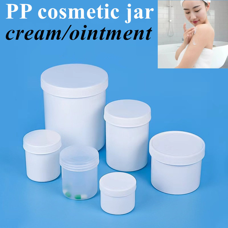 8oz 16oz 250ml 500ml Màu trắng Đen PP Cosmetic Plastic Jar cho tóc Cơ thể Bơ nhựa thuốc mỡ Face Cream Cosmetic jar