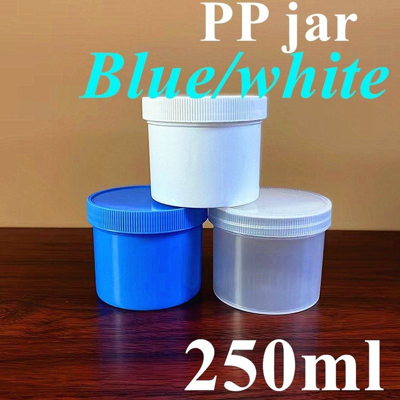 12oz 16oz 6oz 8oz 150ml 250g 500g Trắng Hạch Đen Đen Đỏ Xanh Vàng Vòng Hộp nhựa PP rộng miệng bình thuốc mỡ mỹ phẩm