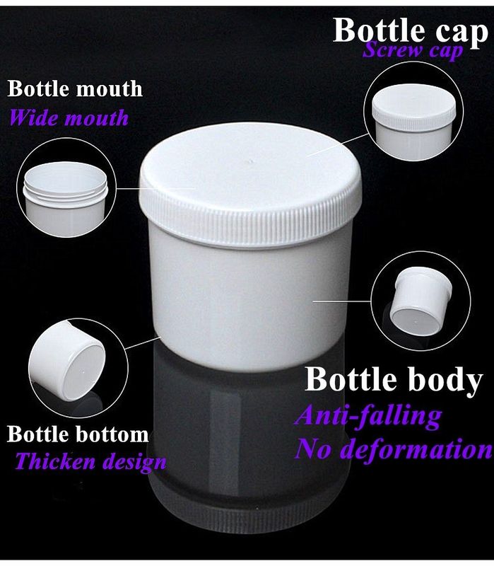 12oz 16oz 6oz 8oz 150ml 250g 500g Trắng Hạch Đen Đen Đỏ Xanh Vàng Vòng Hộp nhựa PP rộng miệng bình thuốc mỡ mỹ phẩm