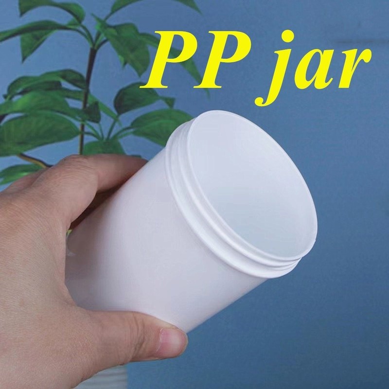 150ml 250ml 500ml 1000ml rộng miệng cơ thể mặt kem lọ màu trắng PP thuốc mỡ Khối chứa rộng miệng mỹ phẩm lọ nhựa