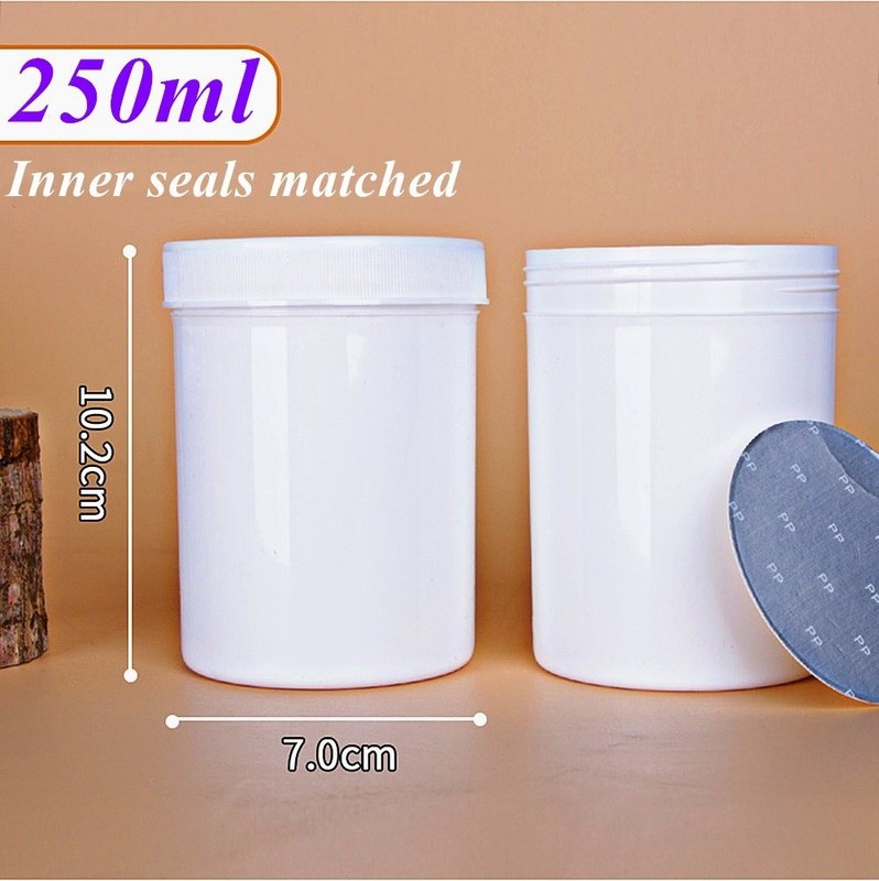 150ml 250ml 500ml 1000ml rộng miệng cơ thể mặt kem lọ màu trắng PP thuốc mỡ Khối chứa rộng miệng mỹ phẩm lọ nhựa