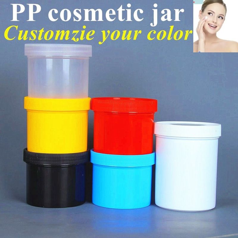 5oz 8oz 17oz Trắng Đen Xanh Xanh Đỏ Bao bì mỹ phẩm Kem Nhựa Thùng nhựa PP Plastic Beauty Cream Jar