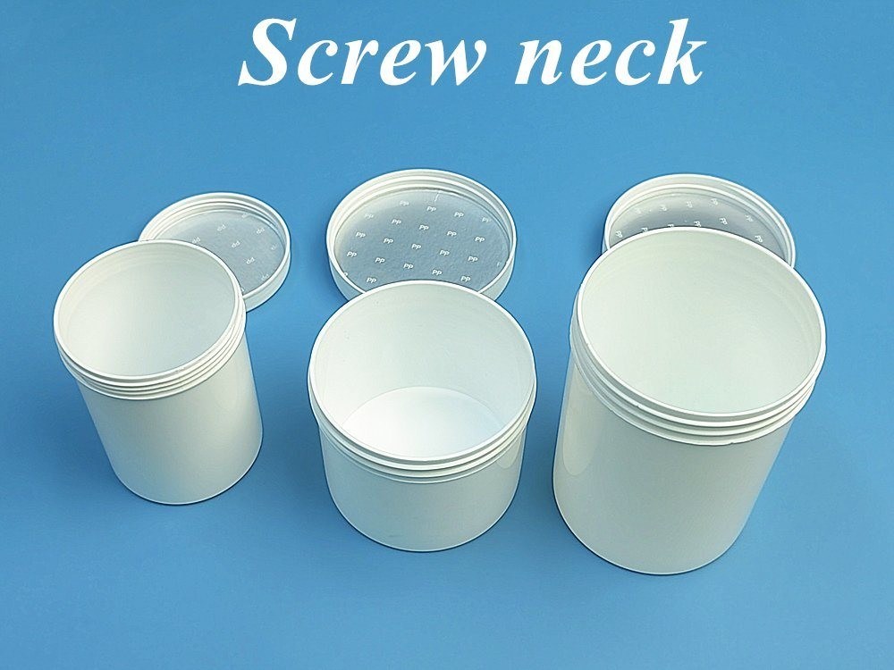 250g 500g rỗng bình nhựa trắng kem chứa cho bao bì mỹ phẩm vòng bình nhựa kem PP thuốc mỡ bình nhựa