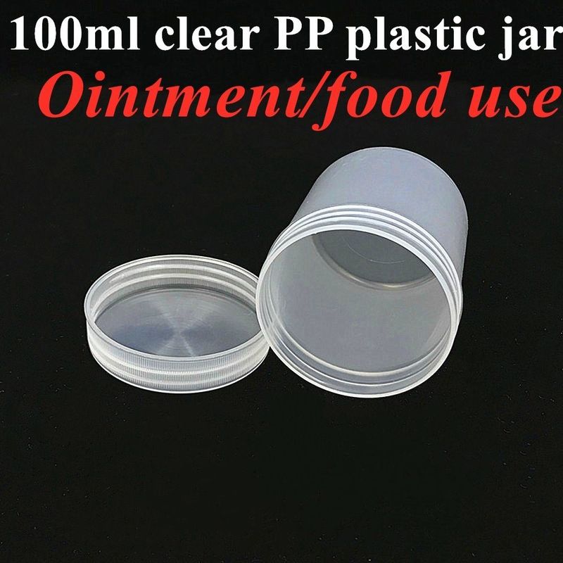 250ml 8oz 500ml 950ml 1000ml PP nhựa mỹ phẩm Hạch xuyên suốt Bạch Pot nhựa thuốc mỡ Cream Jar với nắp vít