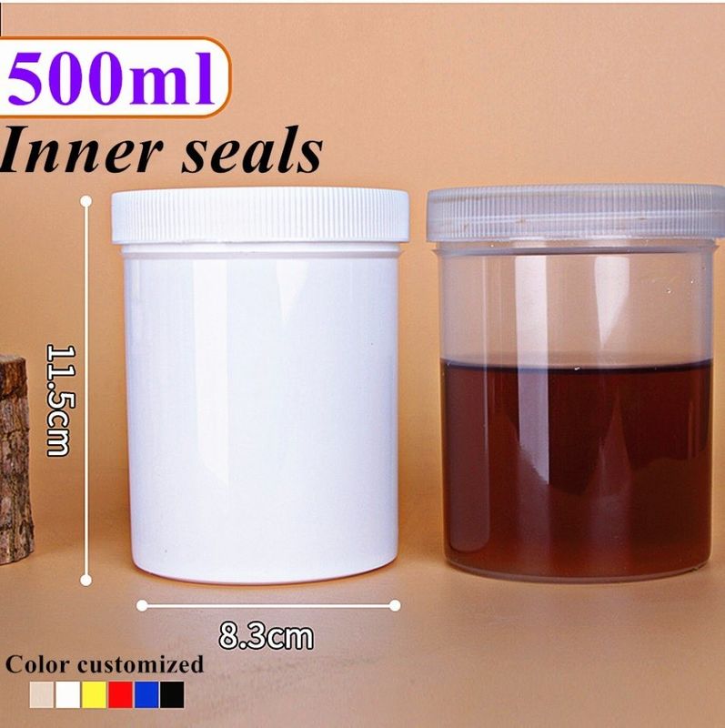 150ml 250ml 500ml kem mỹ phẩm Plastic container pp mỹ phẩm bao bì kem bình với PVC nắp vít