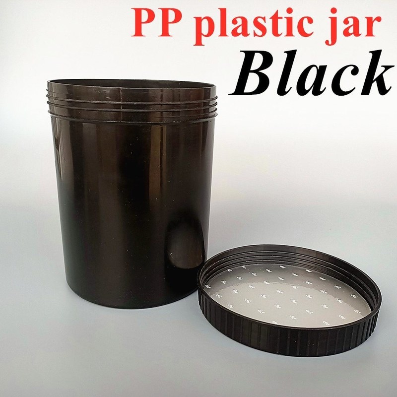Eco Friendly Đen trắng PP bình mỹ phẩm 250g 500g 1000g Plastic Cream Jar bình mỹ phẩm