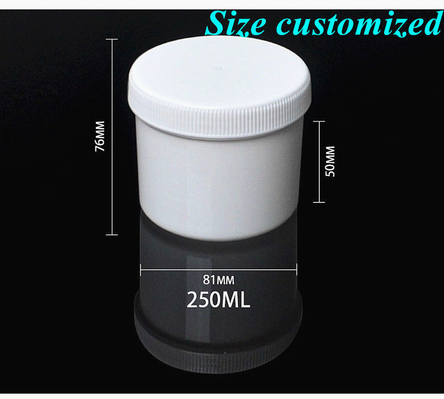 SGS 100ml 250ml 500ml 1000ml PP Cosmetic Jar Cosmetic Sample Container bình mỡ với nắp vít