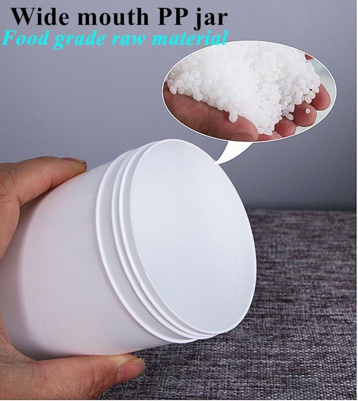 Nhìn xuyên 250ml 500ml 1000ml PP Cosmetic Jar 1000g Eco Friendly PP Plastic Cosmetic Jars