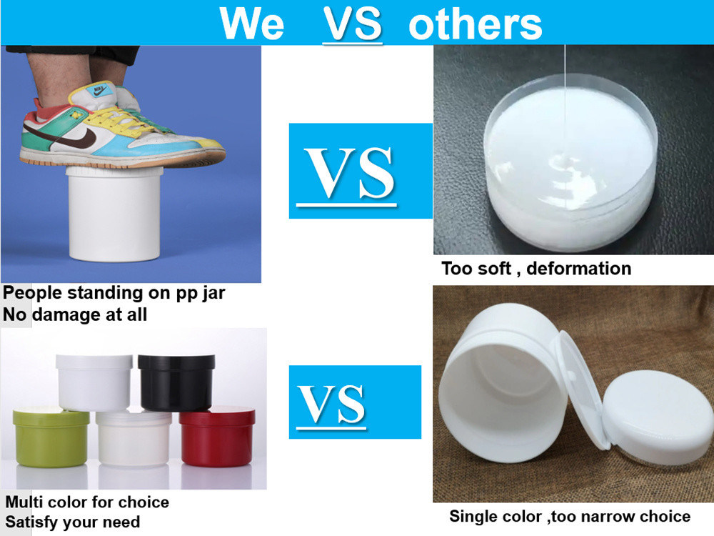 OEM 150ml 250g 500g bao bì mỹ phẩm PP nhựa mỹ phẩm lọ mặt kem lọ bao bì