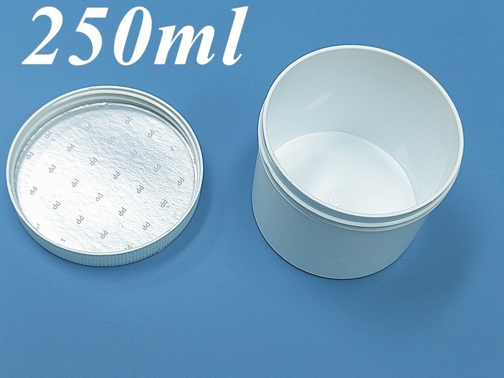 100g 250g 500g Double Wall White Black Blue PP Cream Jar with Screw Cap Face Cream Cleanser Lip Foot PP Cosmetic Jar Các loại kem dưỡng da và da