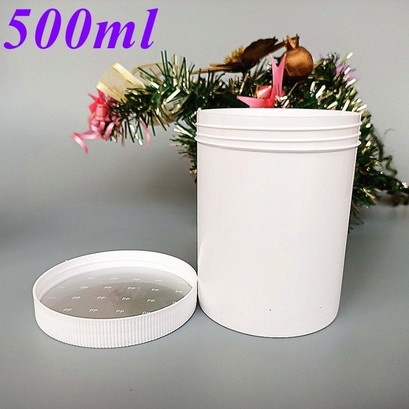 100g 250g 500g Double Wall White Black Blue PP Cream Jar with Screw Cap Face Cream Cleanser Lip Foot PP Cosmetic Jar Các loại kem dưỡng da và da