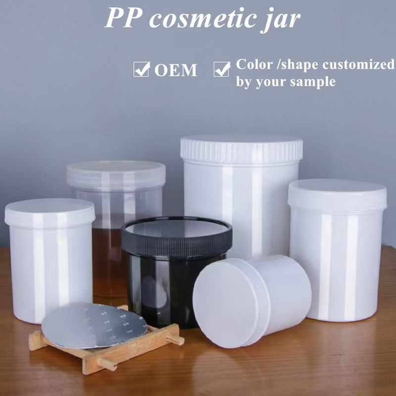 Môi rộng 150ml 250ml 500ml 1000ml PP Plastic Jar Cosmetic Packaging Hair Wax Body Cosmetic Jar Scrub jar Container