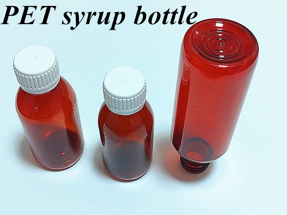 Dược phẩm 100ml 120ml 150ml Hỗn Amber nhựa PET sirup màu hổ phách nhựa chai cho Sirup với Ropp Cap