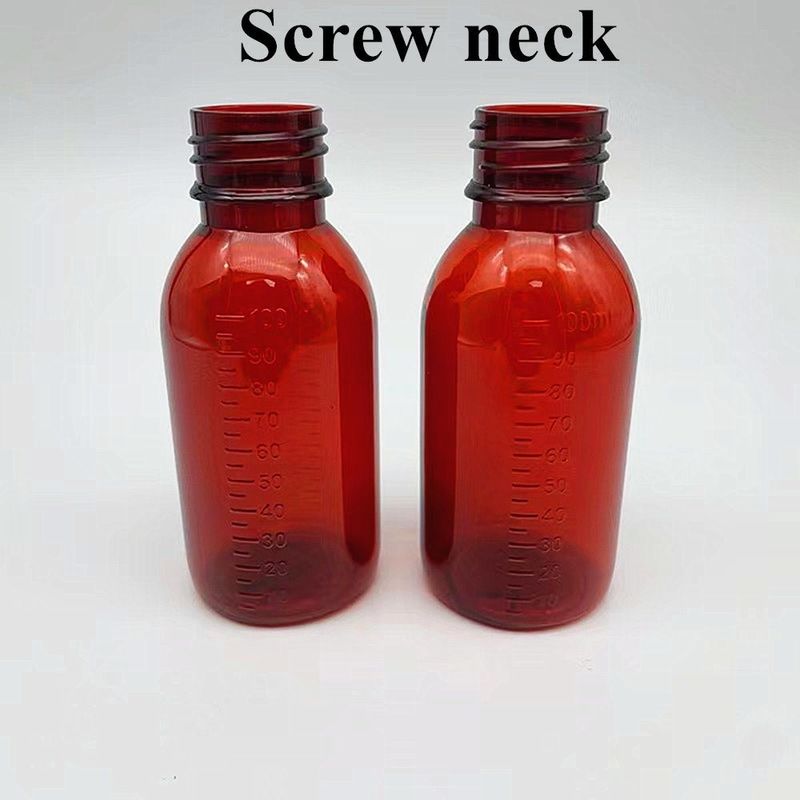 100ml 120ml 150ml Đồ chứa nhiều vật nuôi Đỏ Nước ép ho chai Thuốc uống lỏng màu nâu chai nhựa