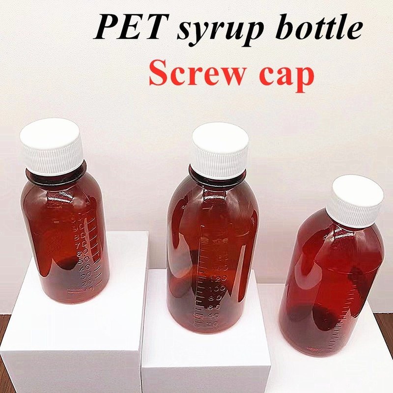3oz 4oz 5oz vật nuôi rỗng chai Sirup ho đường uống chất lỏng dung dịch bột chai nhựa với nắp chống giả