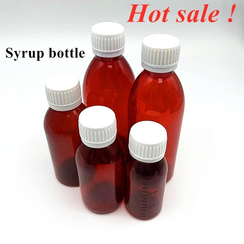 3oz 4oz 5oz Container thuốc thú cưng Amber Round Pharmaceutical Medicin Oral Liquid Syrup Bottle