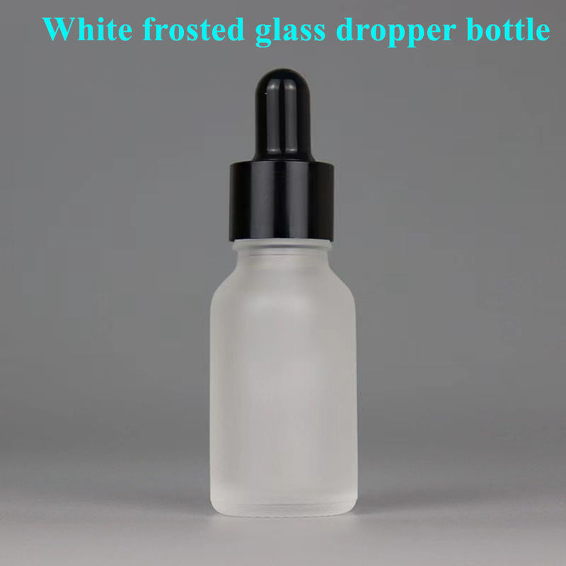 10ml 15ml 20ml 30ml 50ml Chai tinh dầu thủy tinh mờ màu trắng Chai dầu huyết thanh