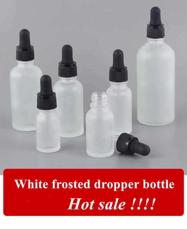 5ml 10ml 15ml 20ml 30ml 1oz chai dầu thiết yếu rỗng bình nhỏ giọt thủy tinh lạnh trắng chai với nắp giọt vàng